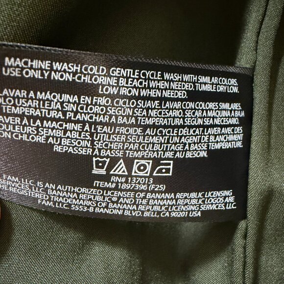 Banana Republic Women's Jacket Size S Dark Green Soft Brushed Fabric Casual NEW - Picture 11 of 16